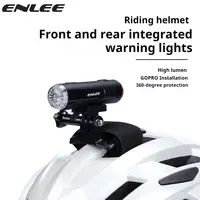 ENLEE luz trasera de bicicleta recargable por USB luz de advertencia de seguridad de bicicleta impermeable para casco MTB luz trasera de ciclismo
