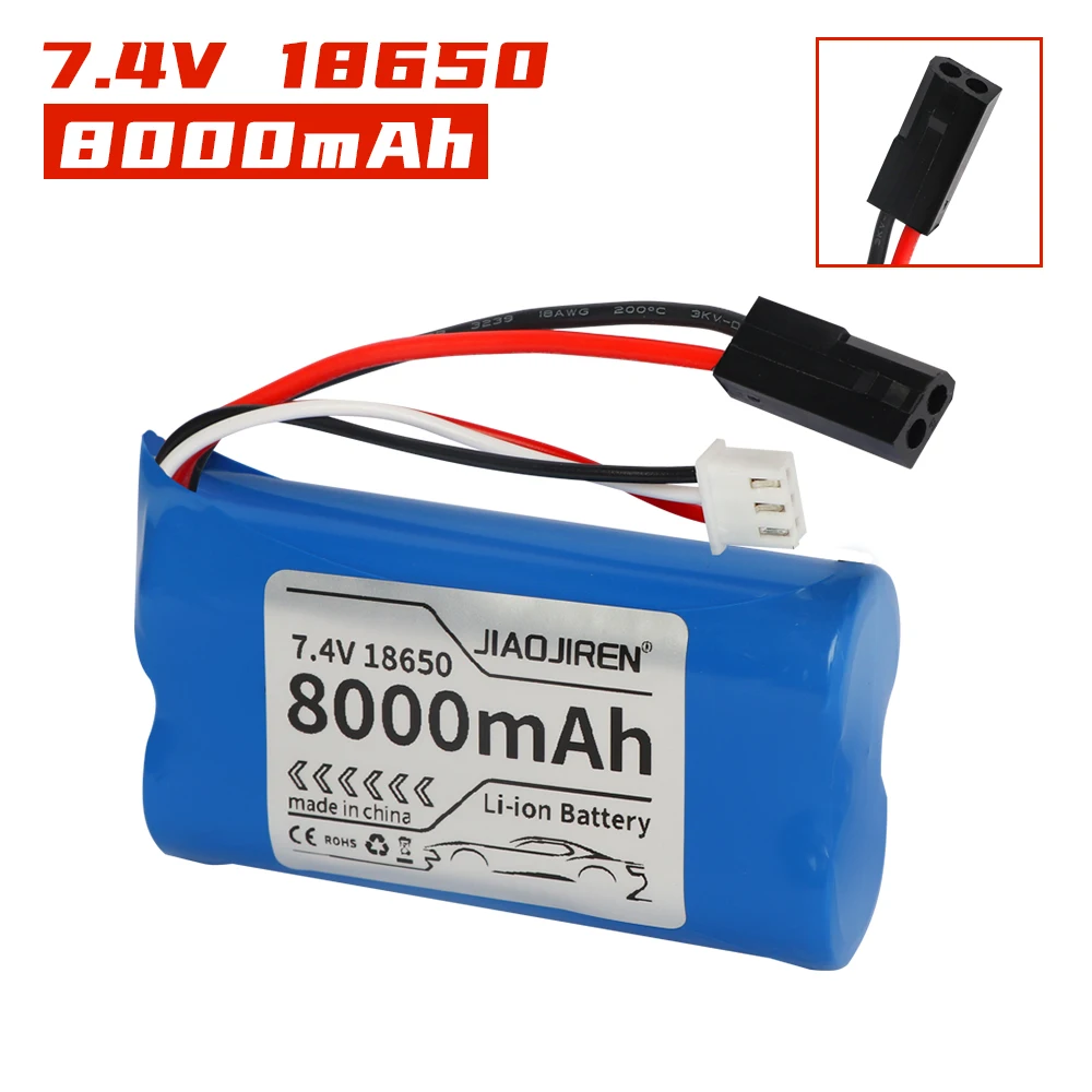 5500 Plug 18650 7.4V 8000Mah Battery with for MJX  T40C F39 F49 T39 BG1518 BG1513 BG1515 BG1507 BG1506 RC Toys cars boat Parts