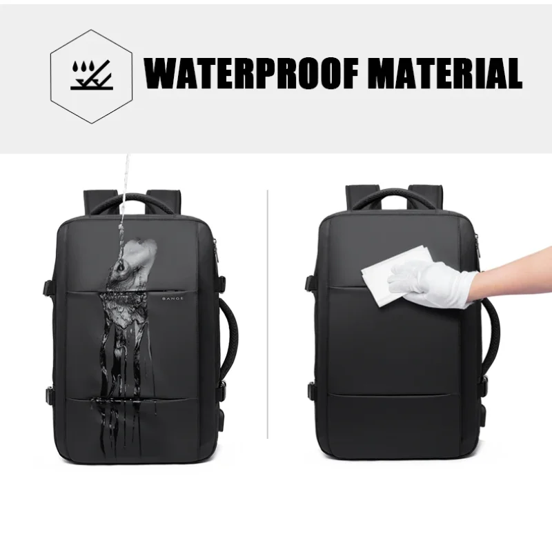 Business Laptop Backpack Large Capacity Multifunctional Usb Charging Waterproof Film Backbag Casual Shoulder Bag For Men