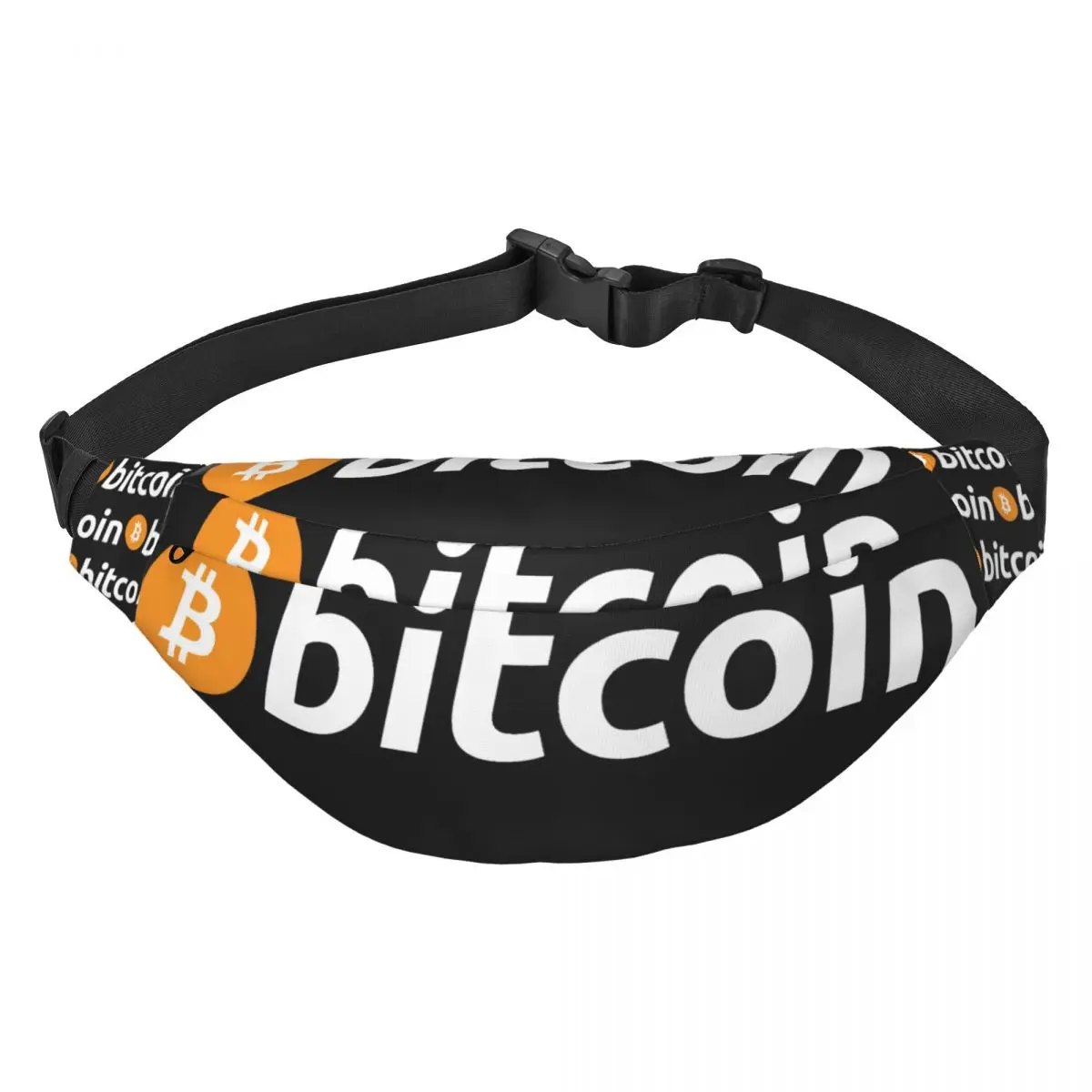 Wielofunkcyjne torby Crossbody z Logo Bitcoin Unisex torba na klatkę piersiową krótka wycieczka saszetka biodrowa