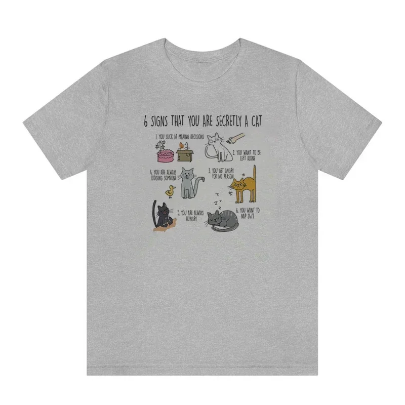 Cute Cartoon Cat Printing T-Shirts For Women Loose Short Sleeve Funny Cat Lover T Shirt Kawaii Female Fashion Graphic Tees Top