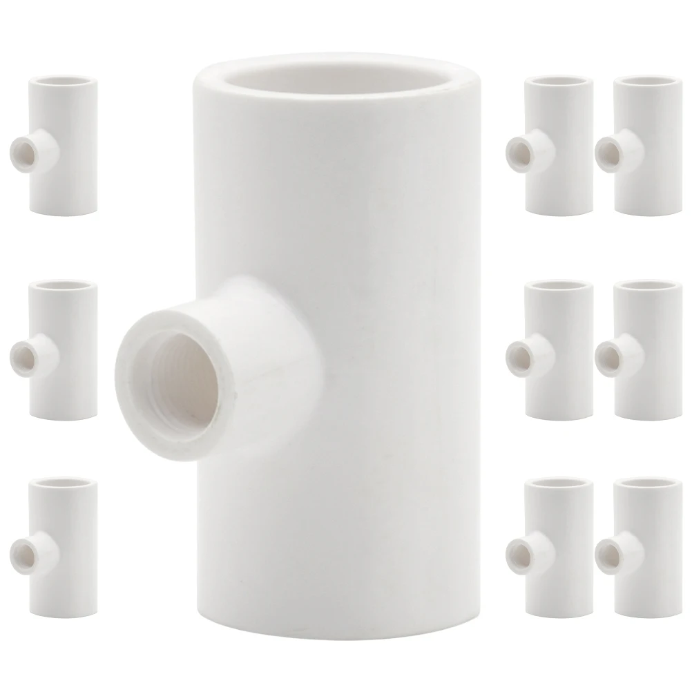 

10pcs Chicken Waterer Tee PVC Fittings Horizontal Cup Nipple Feeder System Durable Material Cleaner Environment