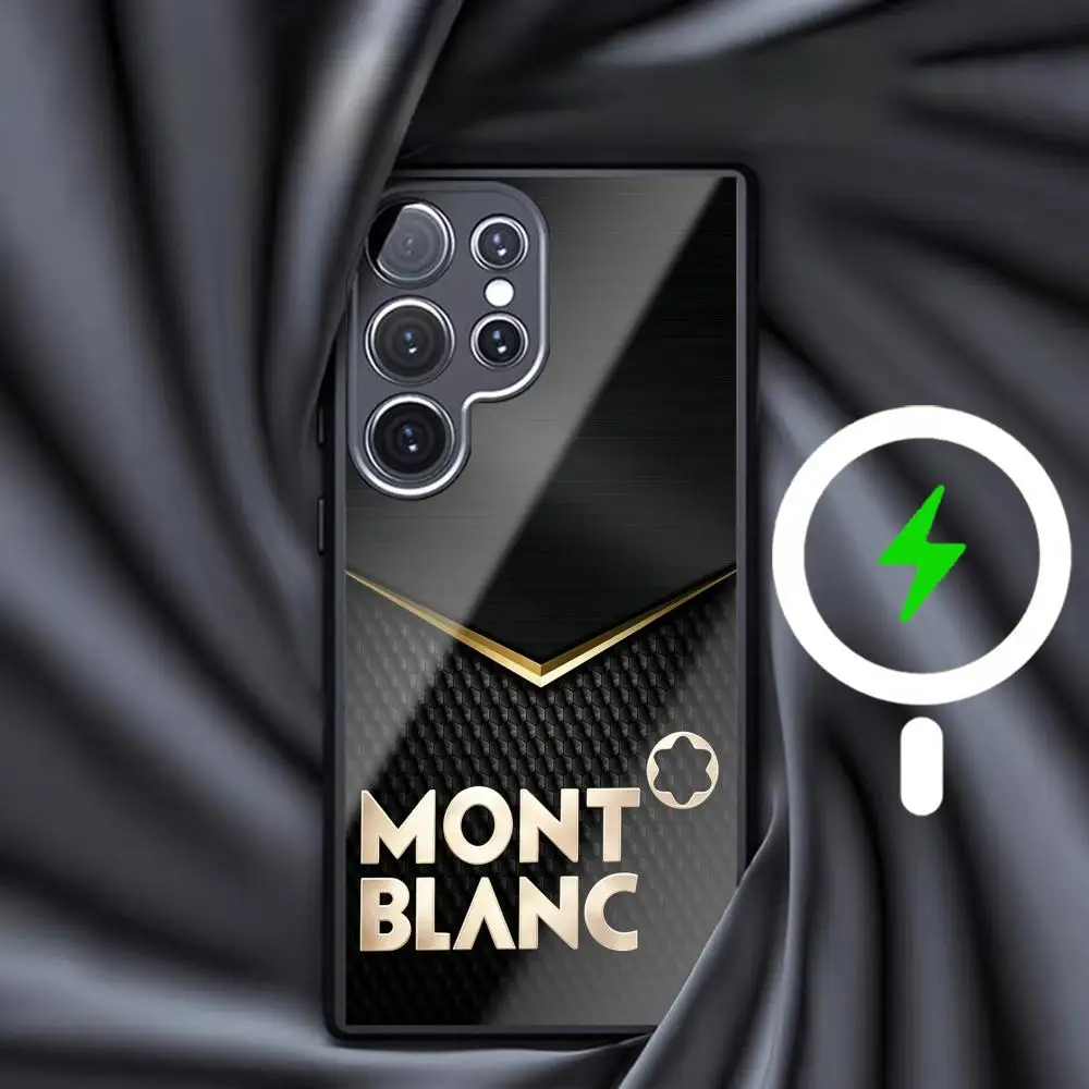 Luxury Logo Phone Case For Samsung S26 S25 S24 S23 S22 S21 S20 Plus Ultra Fold A Glass Magnetic Case M-MontblancES High-end - view 2