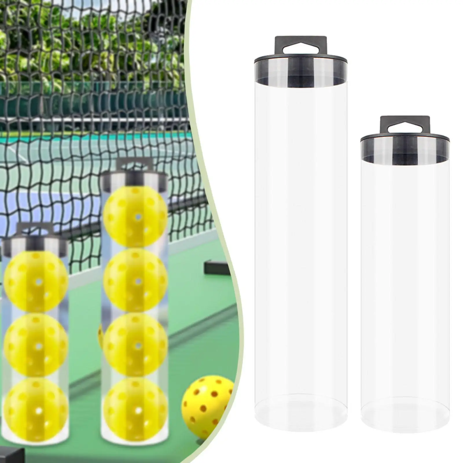 

Держатель для теннисных мячей на 2 штуки, металлический контейнер для хранения, дорожный футляр с крышкой