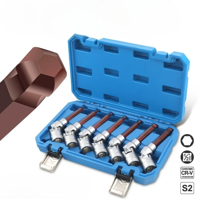 1/2inch Hex Socket Set H3 -H12 Impact Bit Socket Automotive Repair Tool Kit