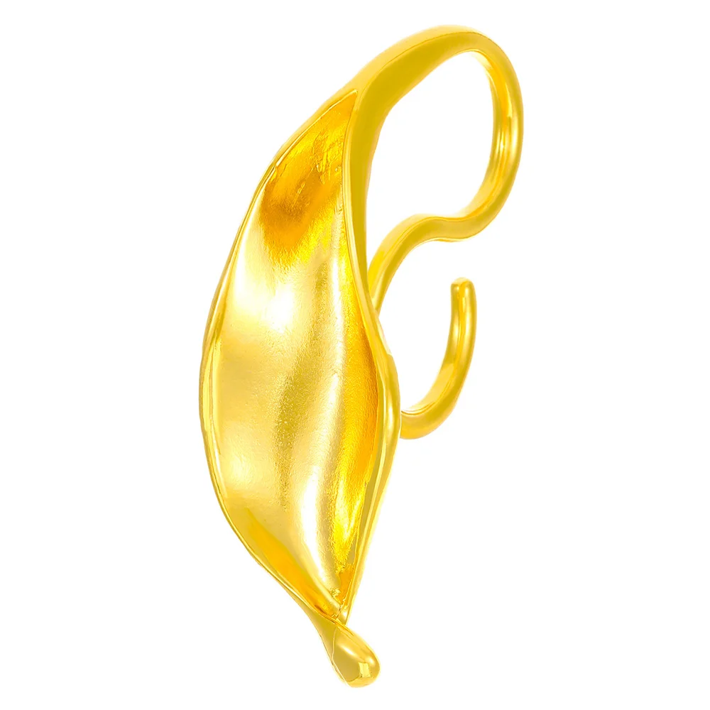 Übertriebener, unregelmäßig geformter offener Ring mit leichtem Luxus- und High-End-Feeling, Zeigefinger-Ring, trendiges Party-Accessoire. – Detail 8