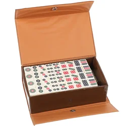 Kit de jeu de Mahjong chinois traditionnel avec dés, pour la maison et le voyage