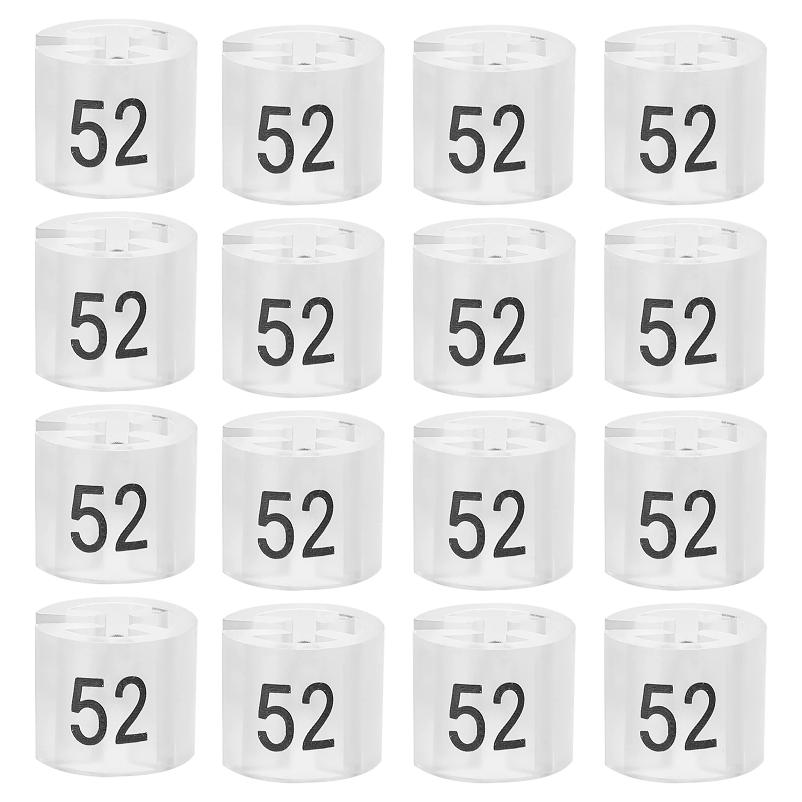 

200 pcs Transparent Buckle Plastic Hanger Hanger Size Marker Tags for Kids Clothes Marker Number Accessories
