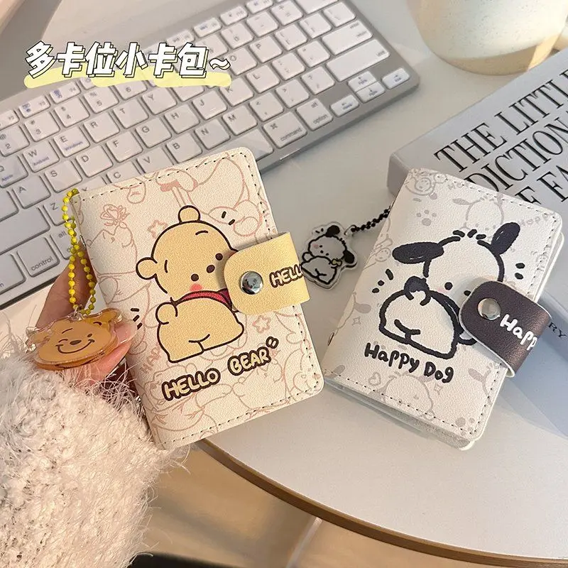 Sanrio Pacha Dog Large Capacity Mini Business Holder My Melody ID Card Driver\'s License Card Holder for Men and Women anime