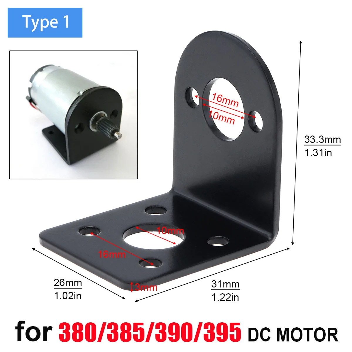 Stand DC Motor Bracket Mount for 370 380 385 390 395 555 550 545 540 750 755 775 795 NEMA17 NEMA23 JGY370 Worm DC Motor Holder