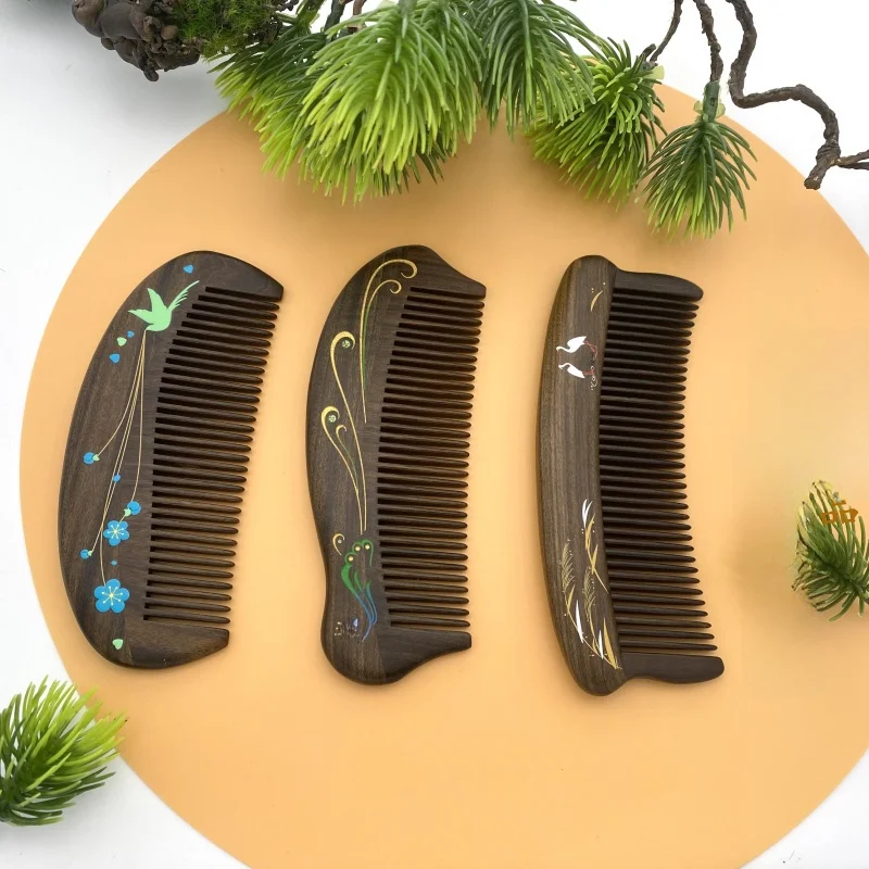 tang-woodworker-gift-box-natural-ebony-comb-with-engraving-for-girlfriend-teacher-portable-travel-size-anti-static-hair-care