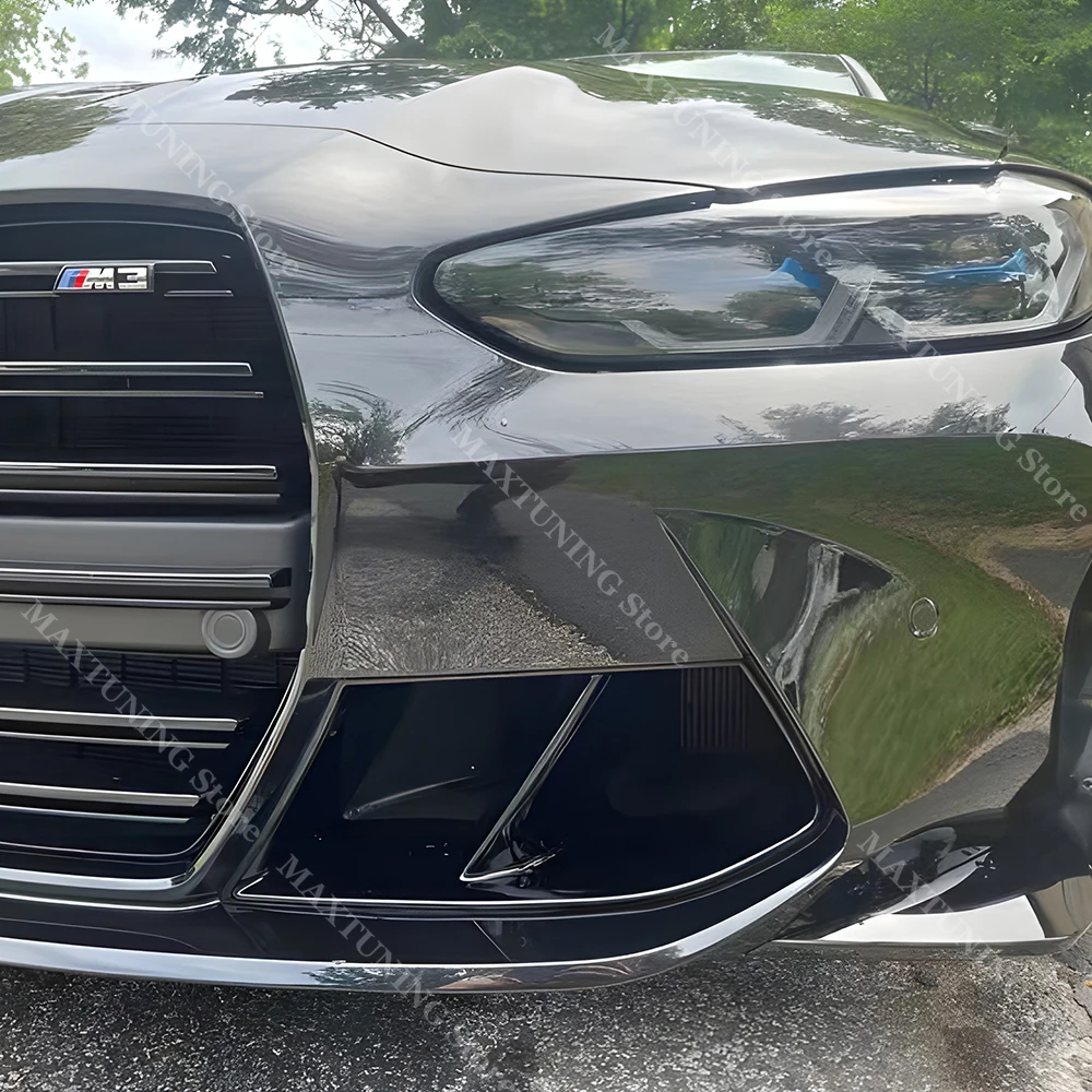 

Gloss Black Performance Front Bumper Lower Air Vent Splitter Grille Cover Set For BMW M3 G80 G81 M4 G82 G83 2021-2025 Body Kits