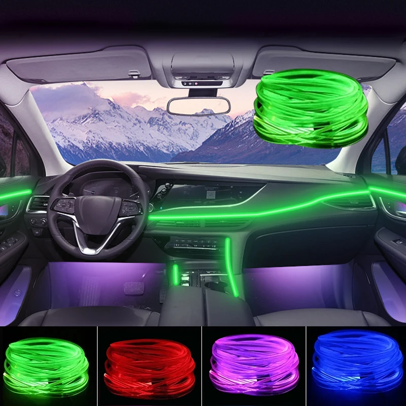 Auto Dashboard Console Led Ambient Cold Light Decorative Strips 1-5M