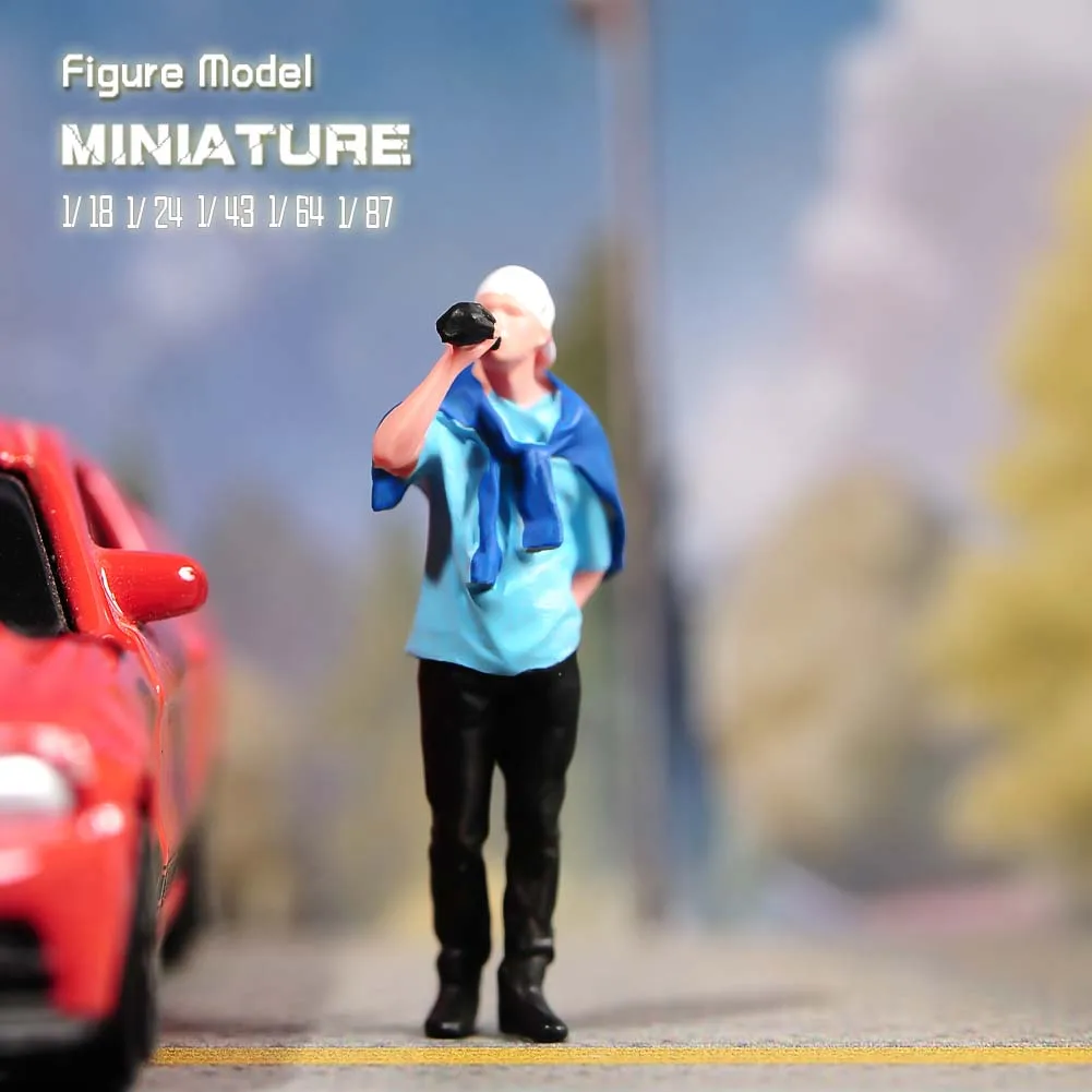 1/87 1/64 1/43 1/24 1/18 Anime Characters Drinking Man Scene Figure Model Miniature Dolls Toy For Collection