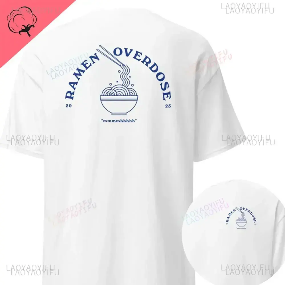T-shirt Ramen giapponese T-shirt unisex a maniche corte in cotone Casual Street Fashion Camicia da uomo Manica corta Design Abbigliamento donna