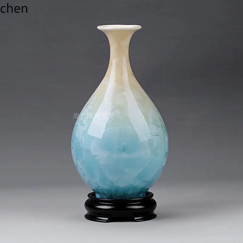 

HXL Jingdezhen glazed ceramic vase ornament home TV cabinet fresh decoration