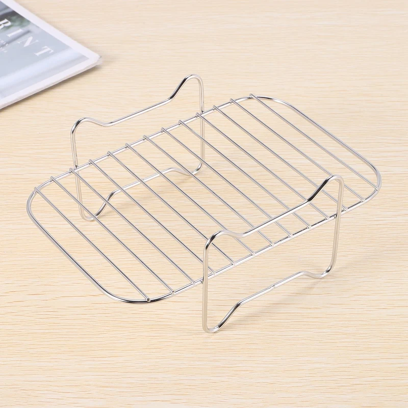 Estante de freidora de aire para Ninja DZ201/DZ401, accesorios de Foodi, estante deshidratador apilable multicapa de acero inoxidable