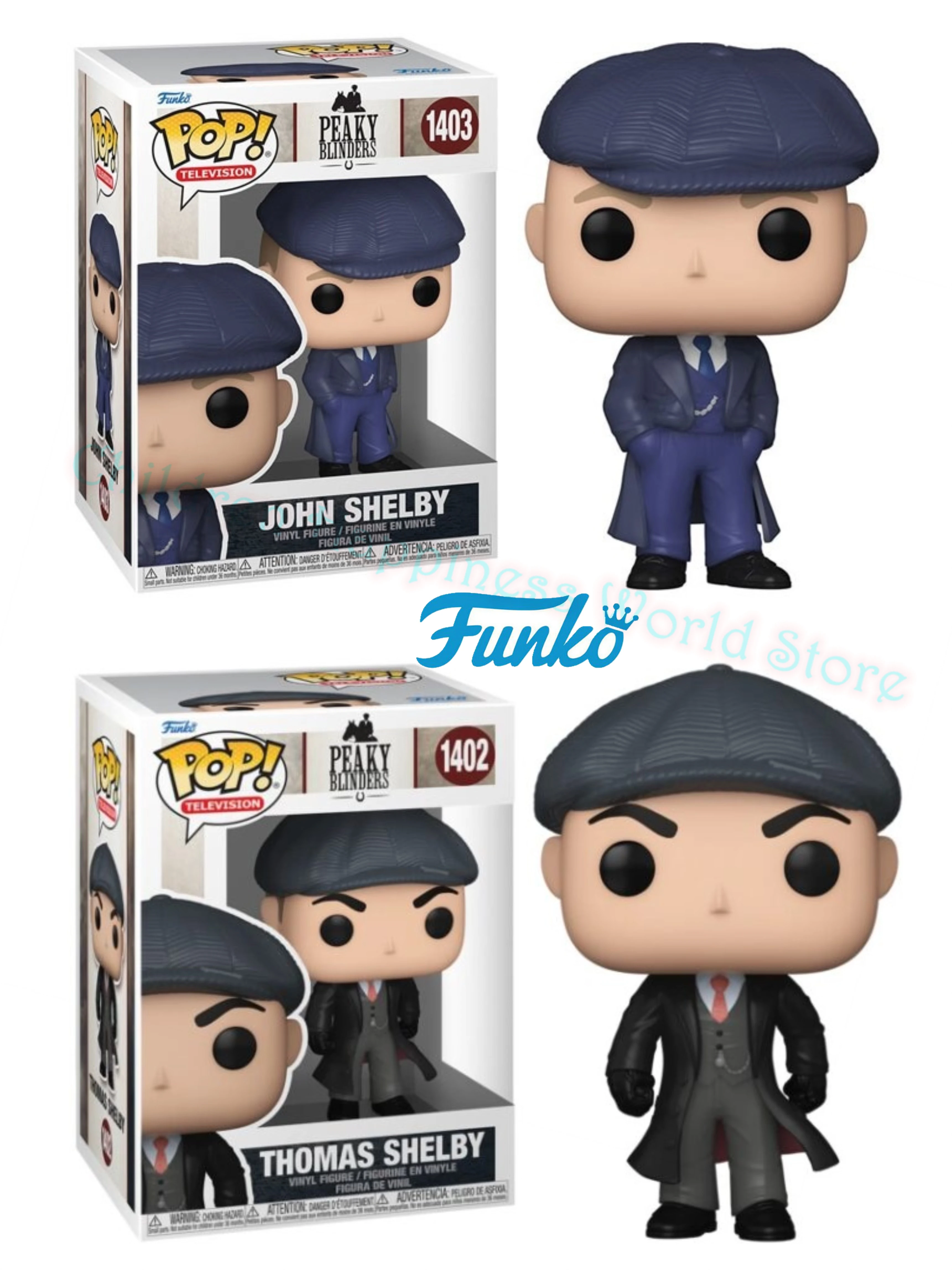 ¡Funko Pop! Televisión 1402 Peaky Blinders Thomas Shelby JOHN SHELBY # 1403 figuras de vinilo modelo juguetes para regalo de niños