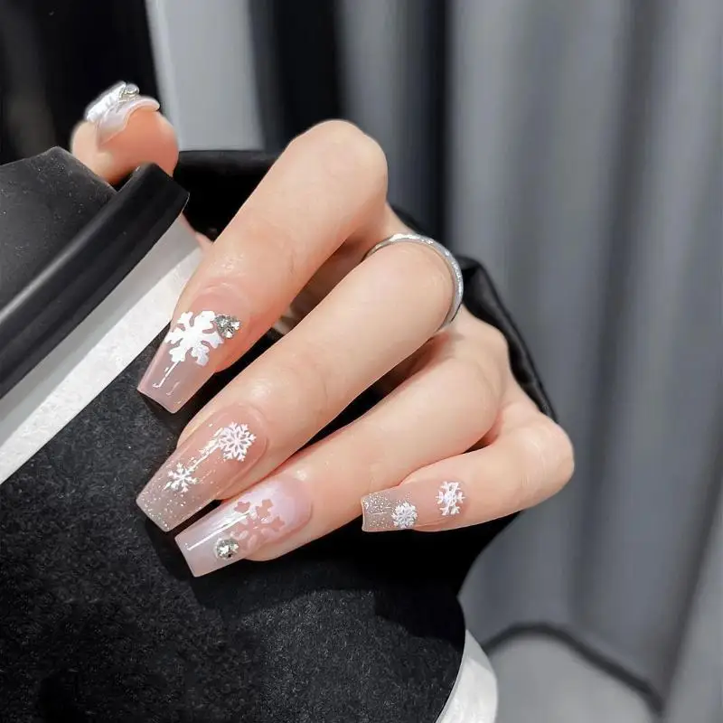 3D Weihnachts-Schneeflocken-Design Silikon-Nagelkunst-Form DIY Nageldekoration Werkzeuge – Detail 5