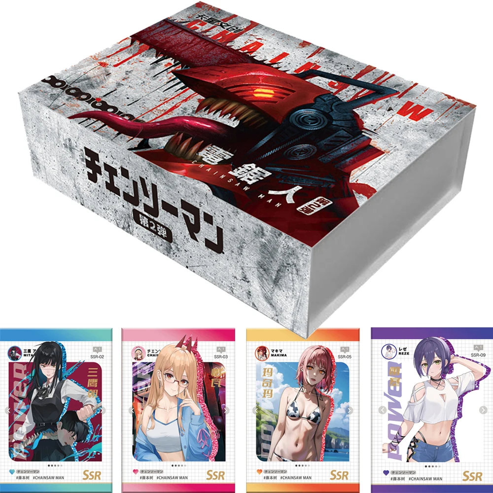 

Wholesale 1/2/4 Boxes Chainsaw Man Cards Japanese Anime Booster Box CCG ACG TCG Collection Cards Doujin Game Toys Hobbies Gifts