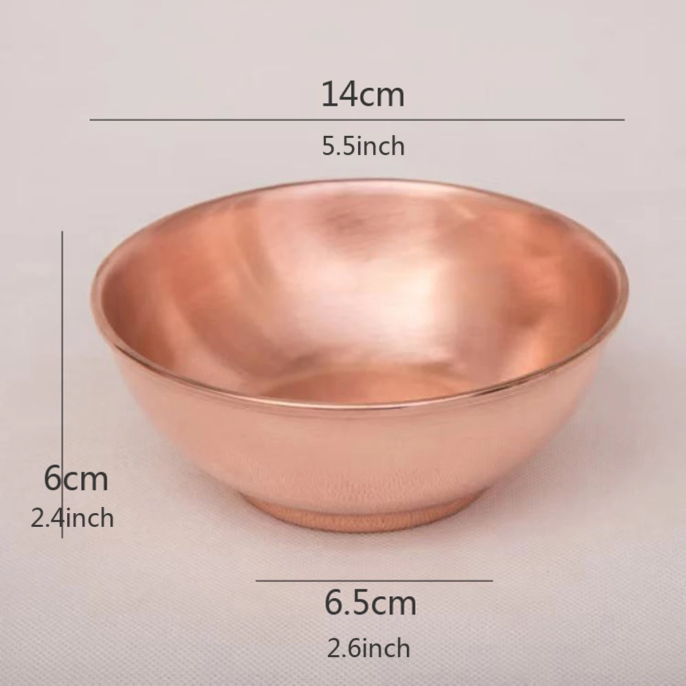 Premium Pure Copper Ice Cream Bowls Salad  Mixing Serving Bowl Decorative Copper Bowl For Your Kitchen