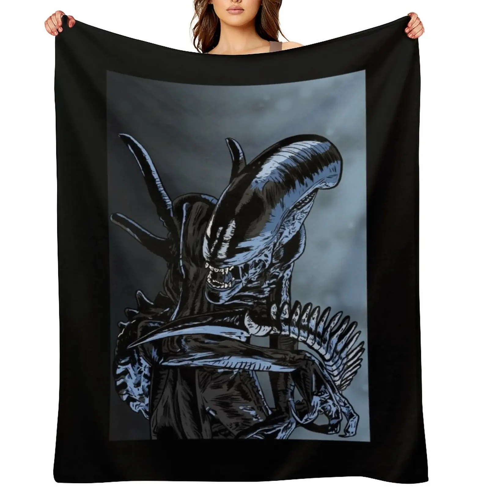 

Xenomorph Throw Blanket Quilt Polar Plaid Summer Beddings Blankets