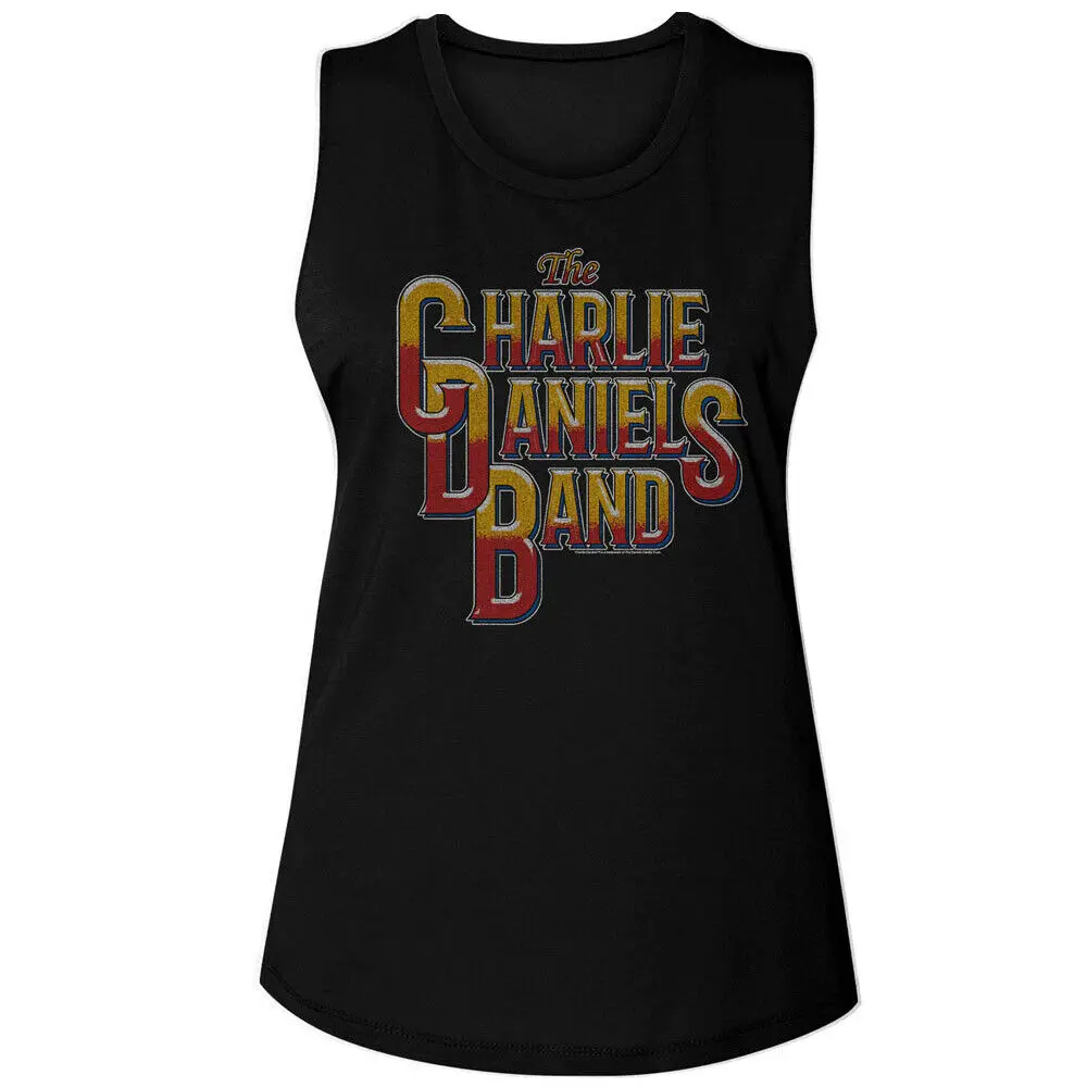 The Charlie Daniels Band Vintage Red Yellow Logo Women's Muscle Tank T Shirt