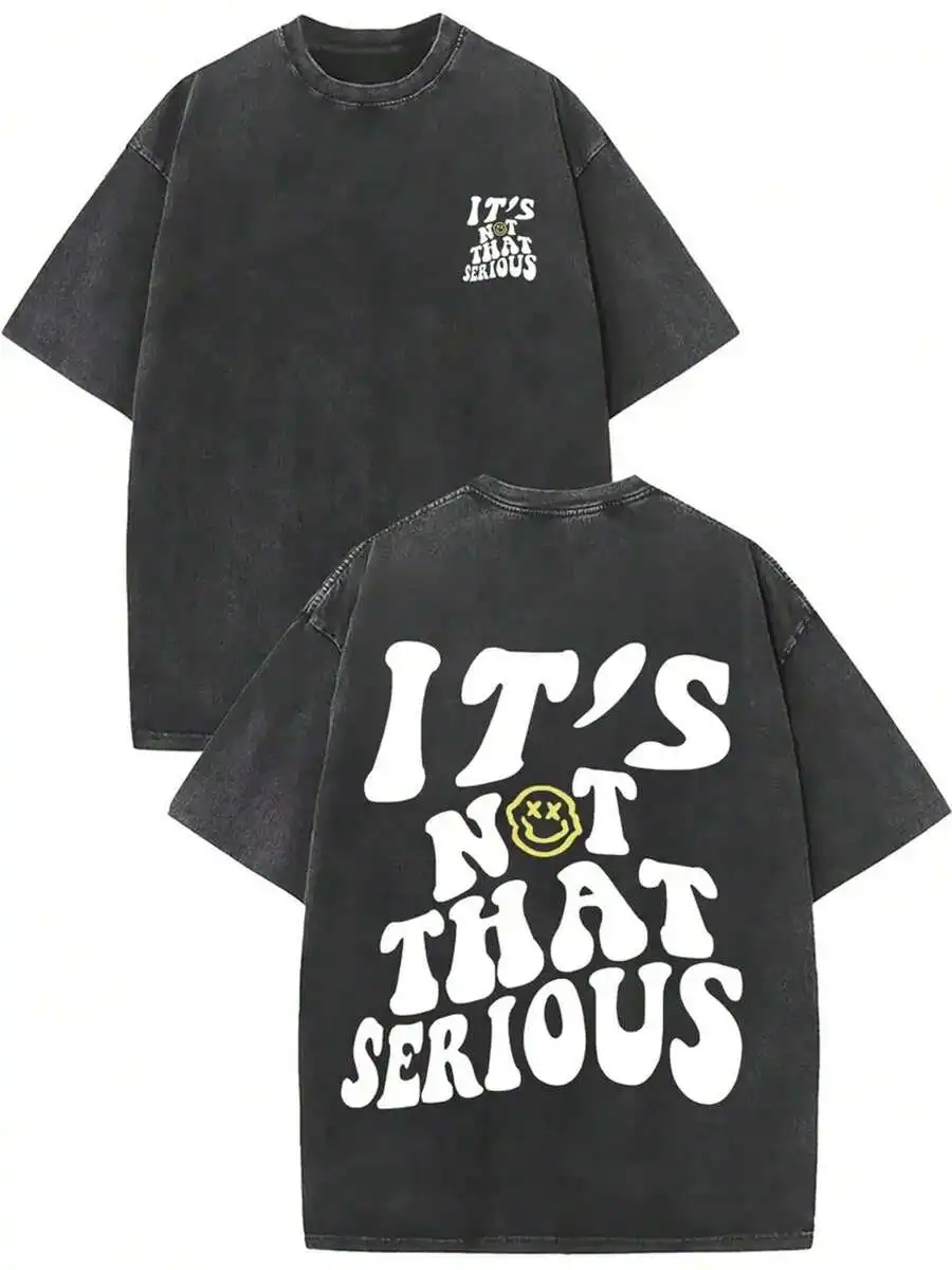 

Heavyweight Cotton Washed Retro Loose Drop-Shoulder Printed Tee