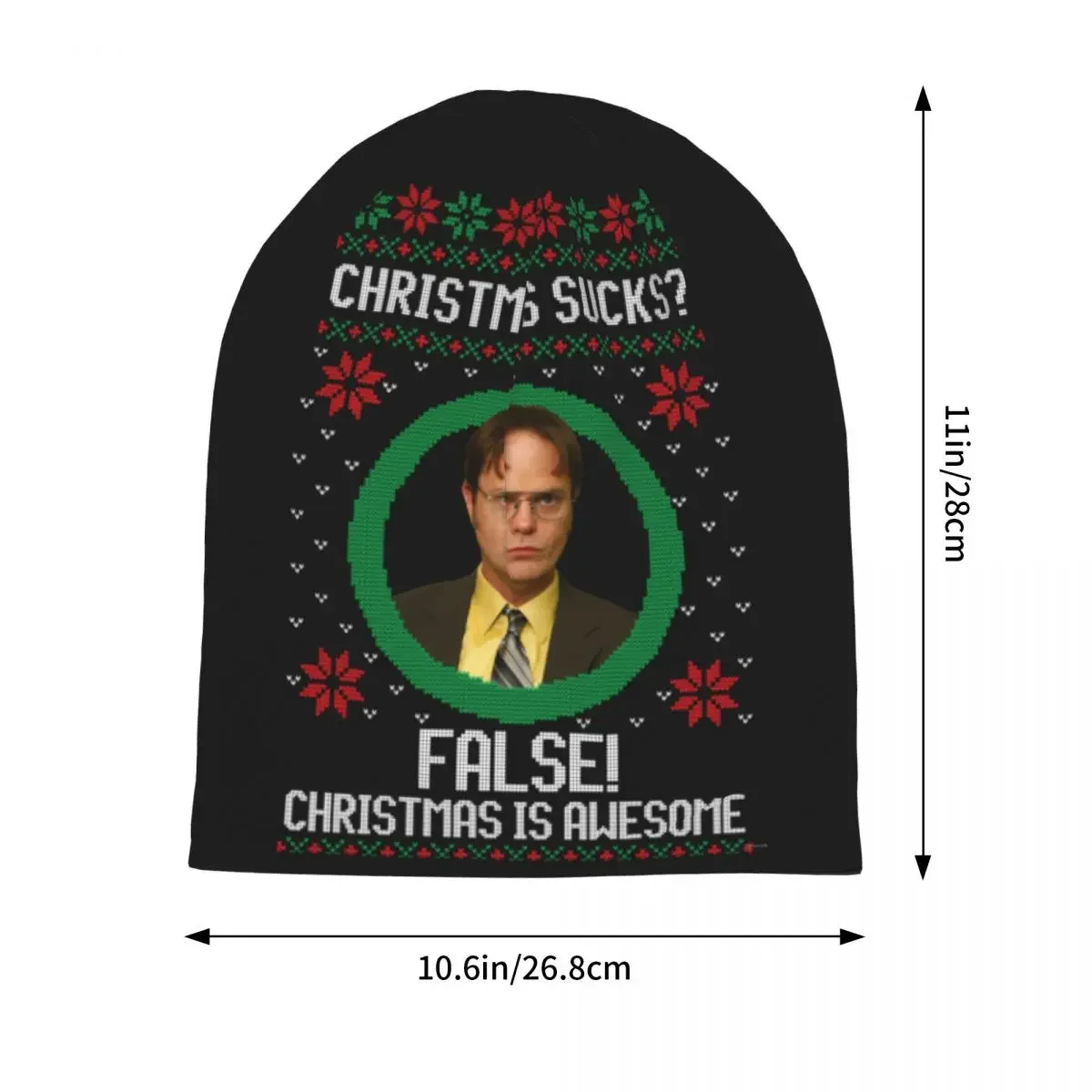 Dwight Schrute Beanie Hats False Pullover Y2K Cool Caps Adult Unisex Gym Knit Hat Spring Design Warm Soft  