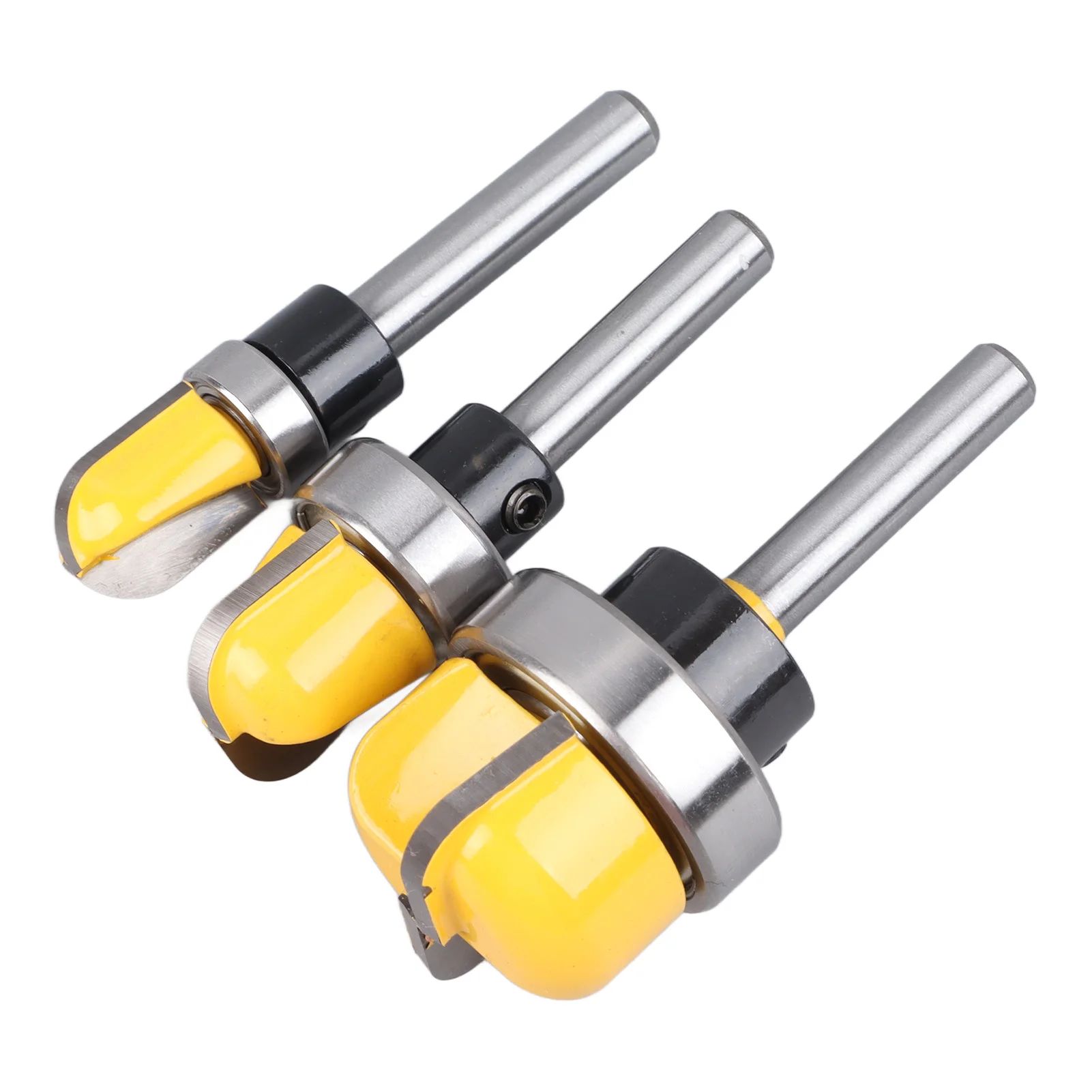 

3PCS round Bottom Woodworking Router Bit Set 1/4 Inch Shank Milling Cutter for CNC Engraving Tooling