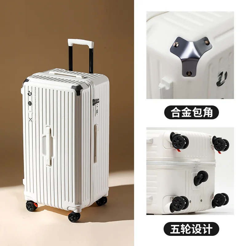 Super Capacity Trolley Case 28 32 34 "High Appearance Horizontal Suitcase Strong And Durable Brake Password Suitcase