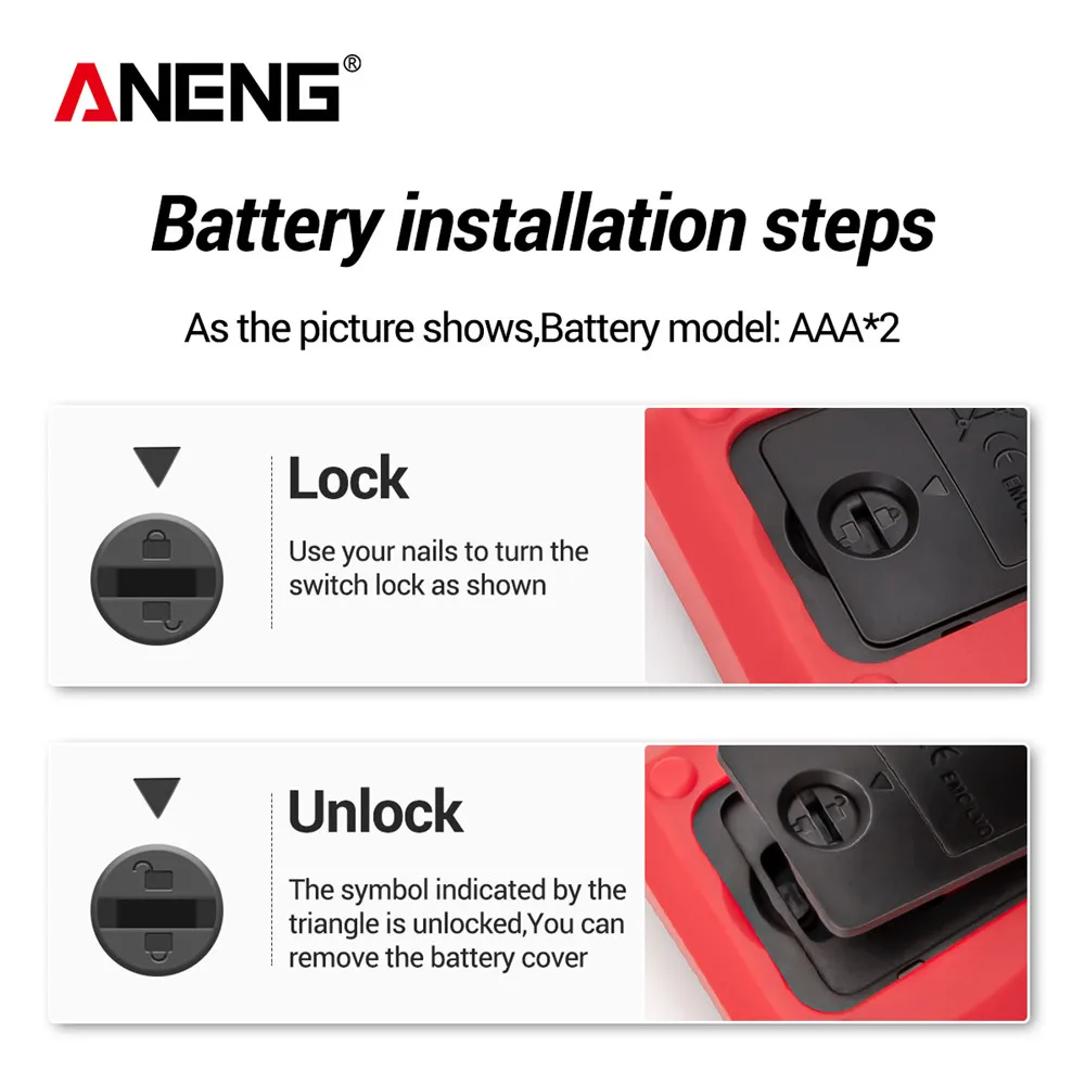 

Mini Digital Multimeter ANENG M118A AC Voltage Auto Test Tranistor Capacitance Resistance Diode Meter NCV 6000 Count Tester Tool