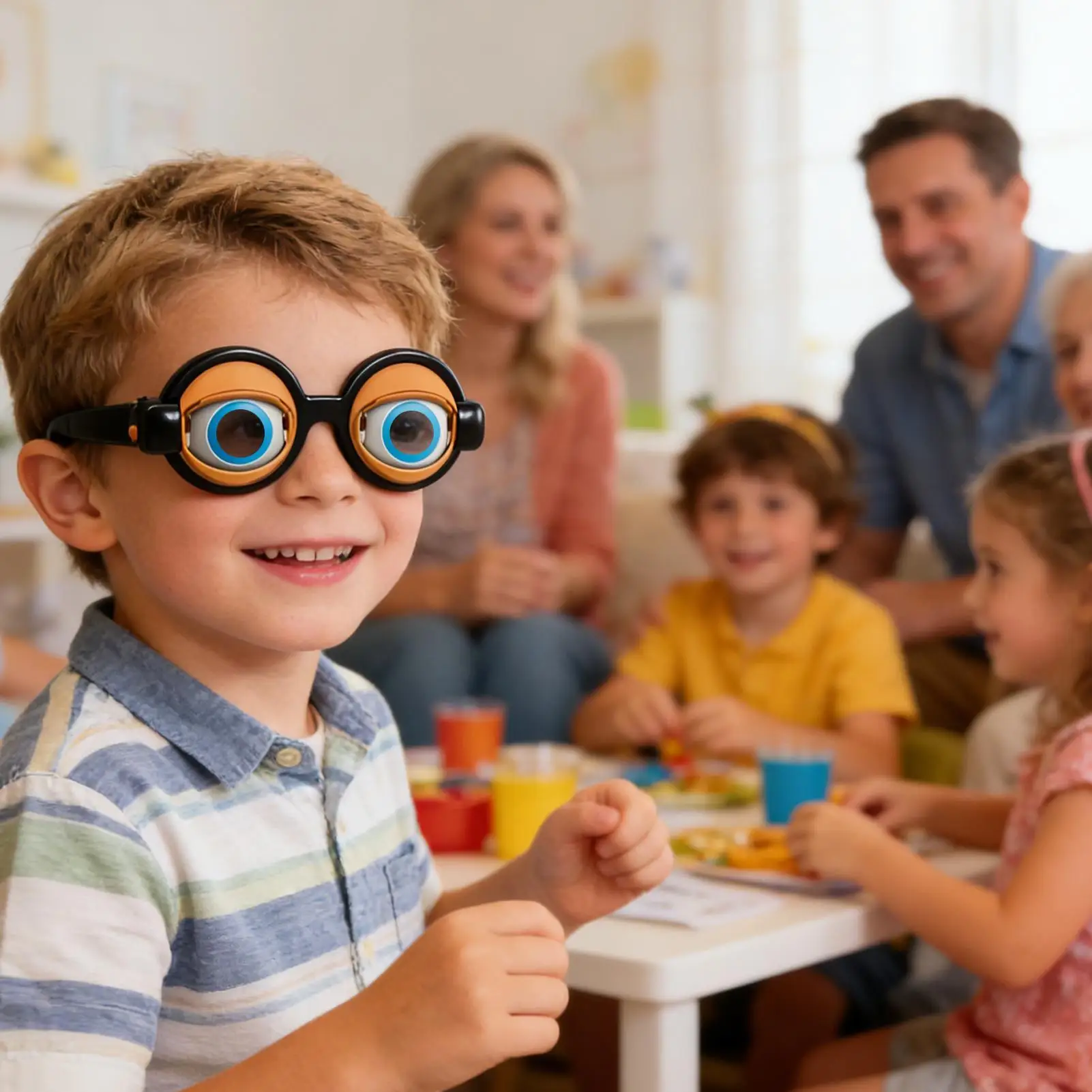 Occhiali divertenti Lampeggiante Scherzo Roba Giocattoli Scuotendo gli occhi Occhiali da sole Gag Puntelli per bambini Ragazzi Adolescenti Festa Vacanza Photo Booth Costume