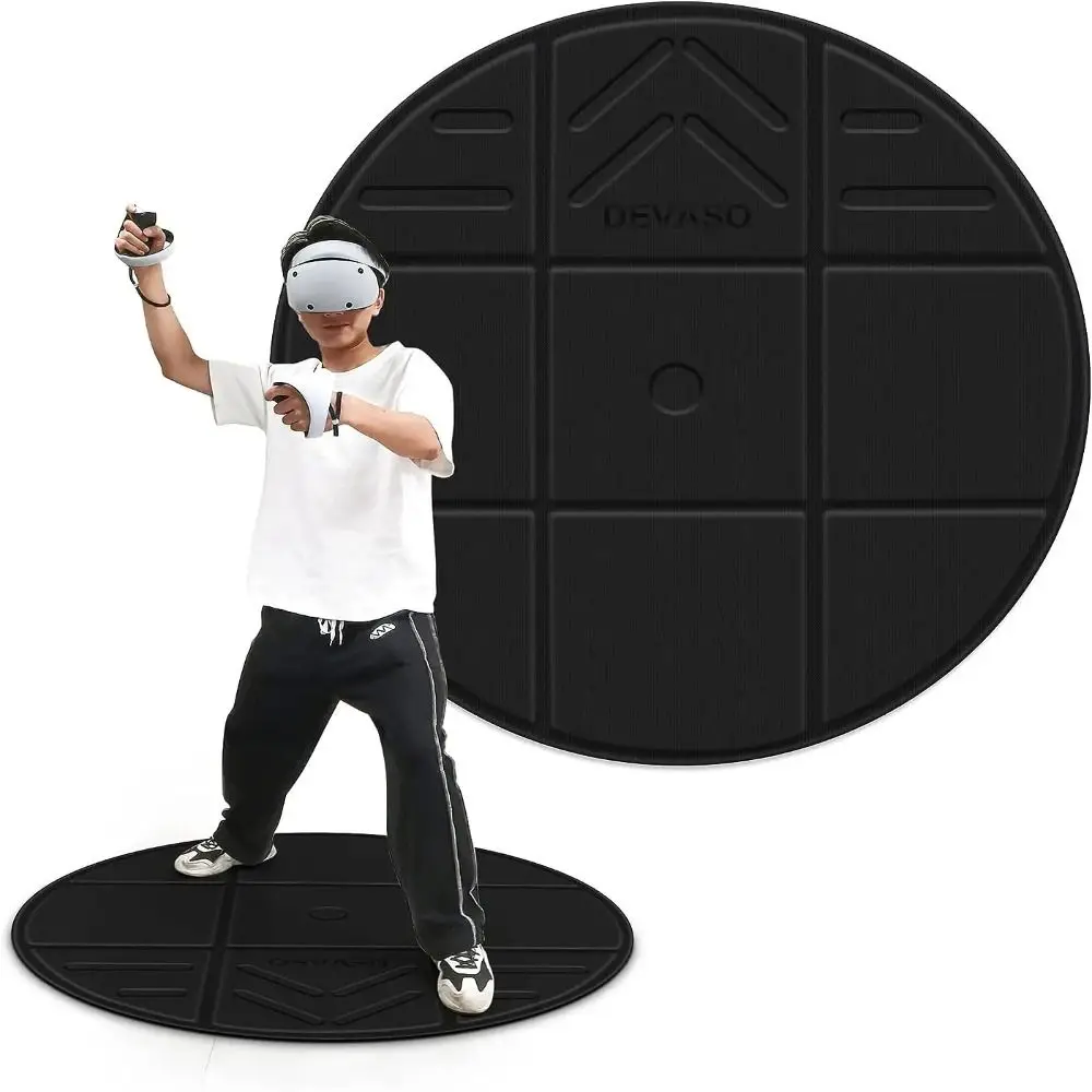 Foldable VR Mat Simulation Space Anti Fatigue AR Game Accessories Round Anti-slip Floor Mat for Apple Vision Pro/Meta Quest3