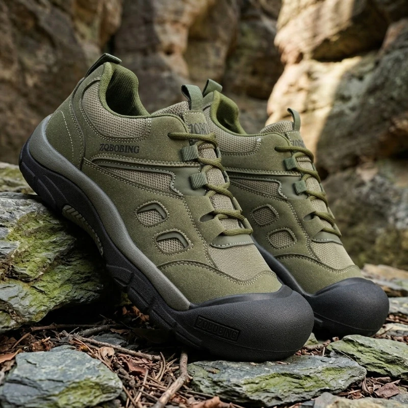 New plus size men's casual single shoes hiking  mountaineering shoes versatile men's sports shoes