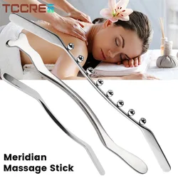 1Pcs Guasha Stick Stainless Steel Scraping Stick Therapy Massage Tools Lymphatic Drainage Trigger Point Massager for Neck Back