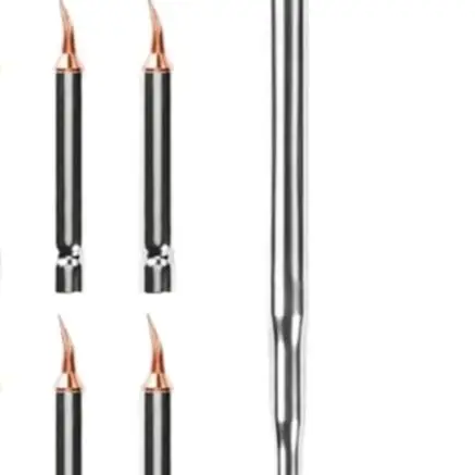 C210 Replaceable Soldering Iron Tip Set Fine Point 0.2mm For Phone Motherboard Screen Rework High For Temperature Resistant Copp