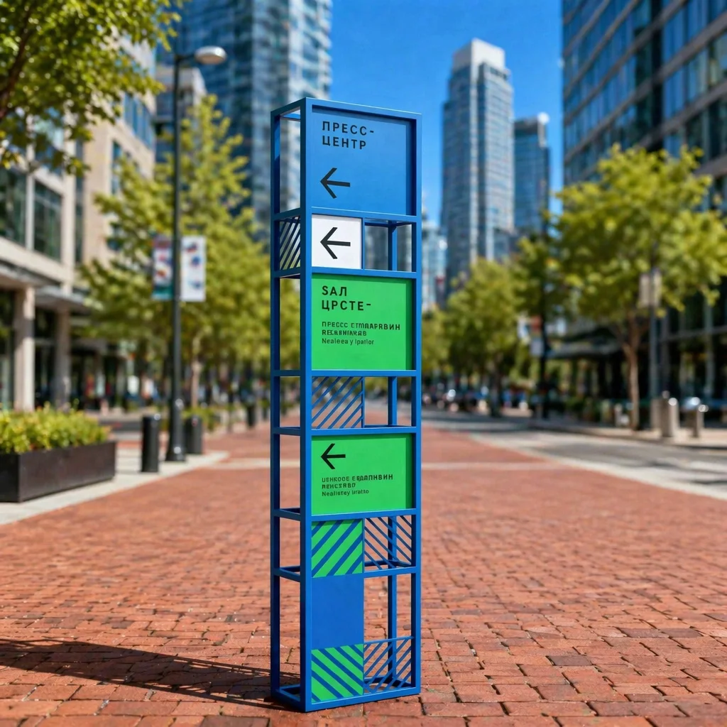 #Sleek Aluminum Wayfinding Signage System Double Sided Floor Sign Holder for Shopping Mall Hotel Office Park Directory Board
