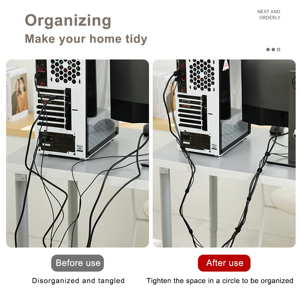 Ремни для кабельных стяжек простой органайзер для крепления проволочного шнура аксессуары для крепления галстуков