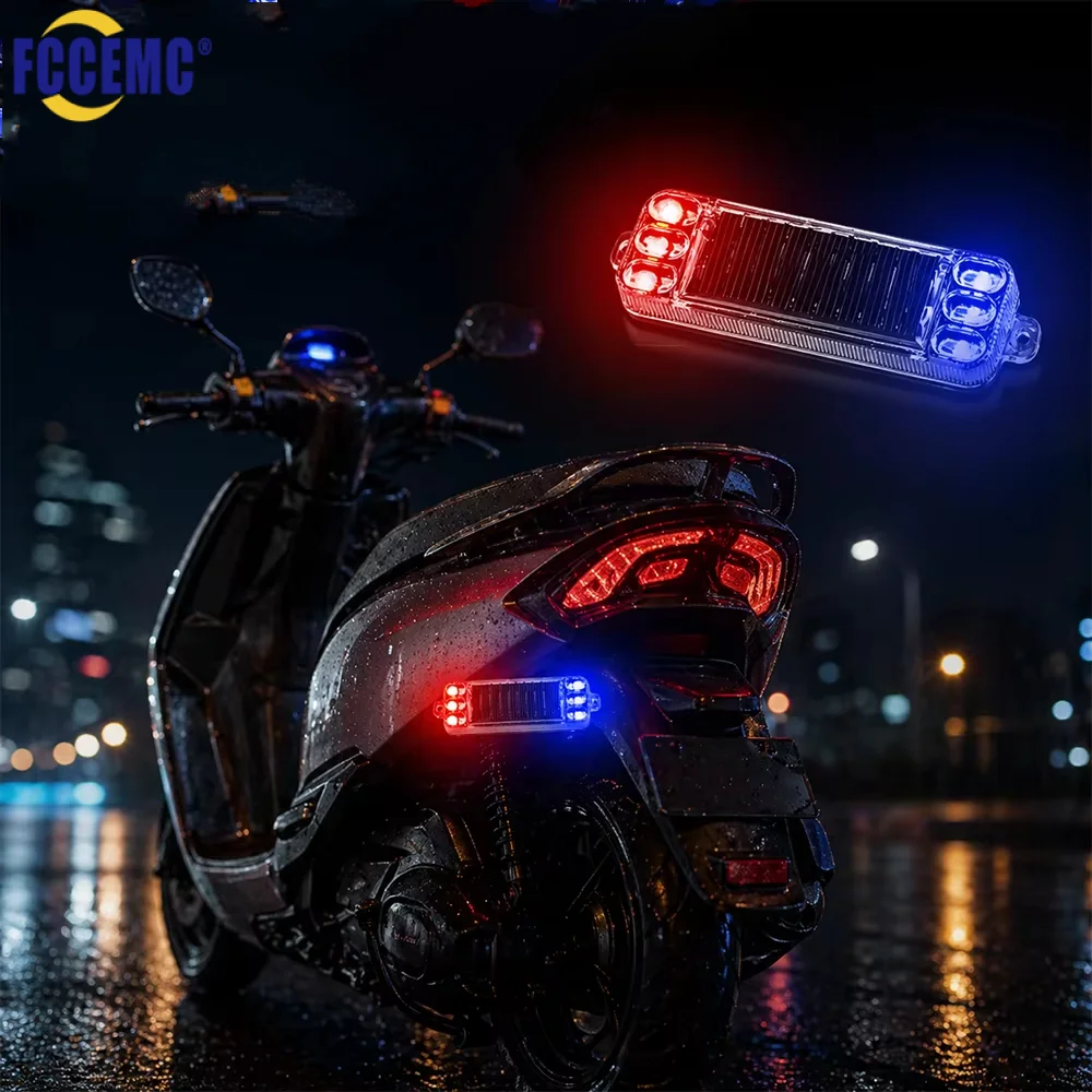 Solar Flashing Warning Light LED Warning Safety Flashing By Strobe Light Adjustable Auto Parking Lamp Rear Warning Light