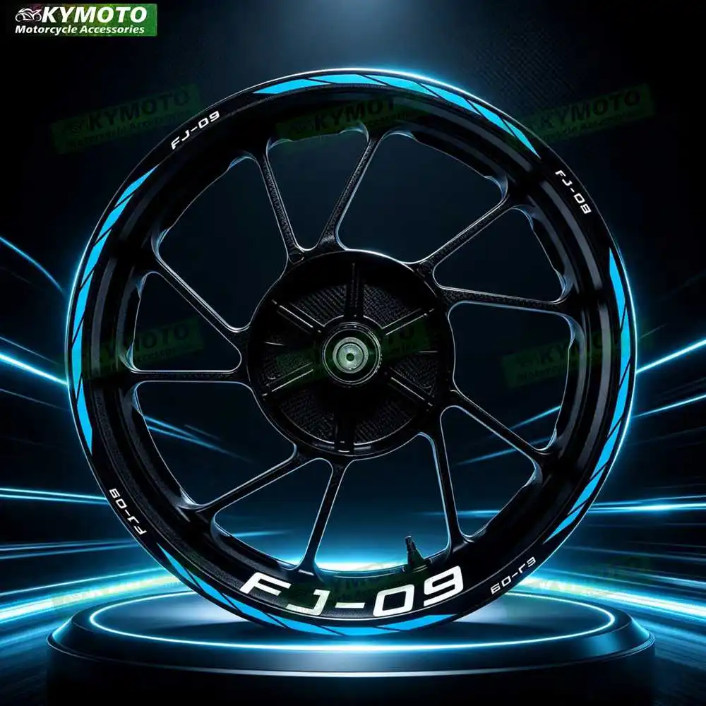 For FJ-09 FJ09 motorcycle accessories 17-inch front and rear wheel decals fairings and reflective sticker Waterproof PVC