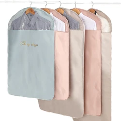 Satin Clothes Hanging Dust Cover Wedding Dress Cover Suit Coat Home Storage Bag Garment Bag Organizer Silk Satin Dustproof Cover