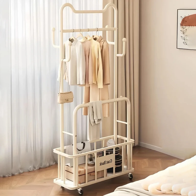 

Modern Luxury Coat Rack Multifunction Creative Metallic Bedroom Coat Rack Standing With Wheels Muebles Para Hogar Furniture Home