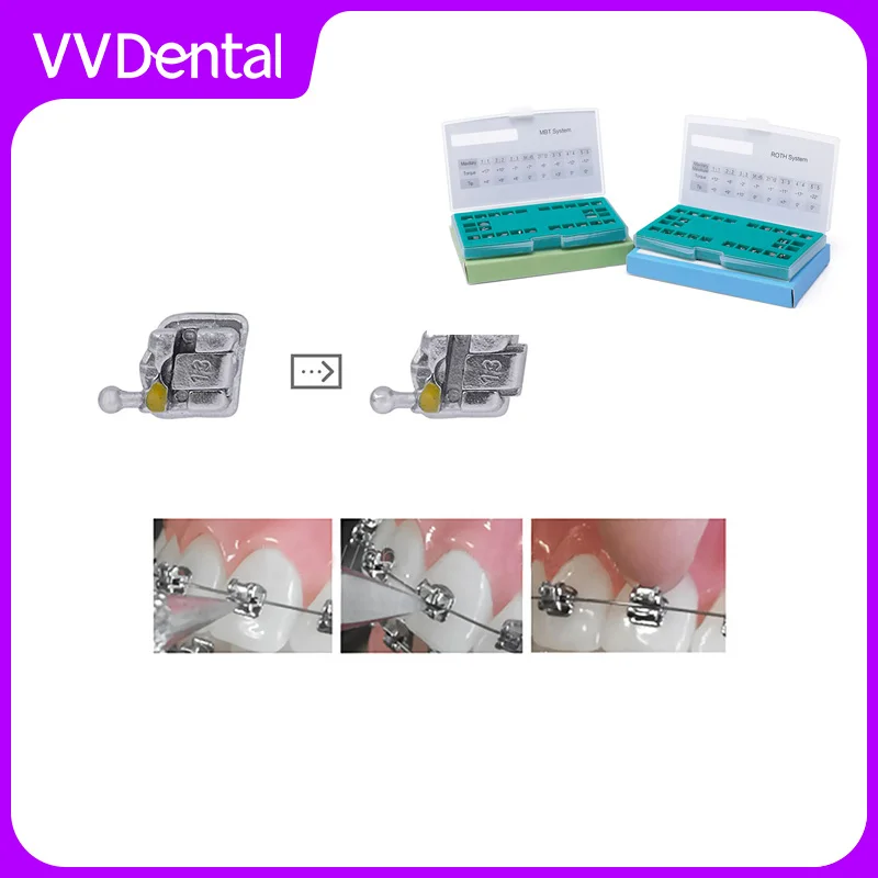 Hot Sale Dental Orthodontic Metal Self-Ligating Bracket Orthodontics Tool MBT 345 Hooks MBT /3 Hooks