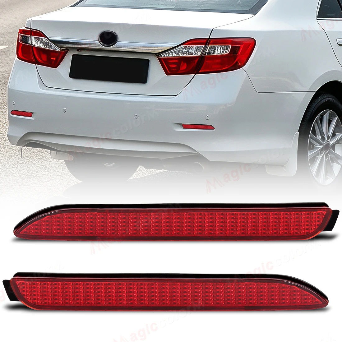 For Toyota Camry 2006 2007 2008 2009-2014 Rear Bumper Reflector Red Lens Fog Brake Turn Indicator Lights 81920-48010 81910-48010