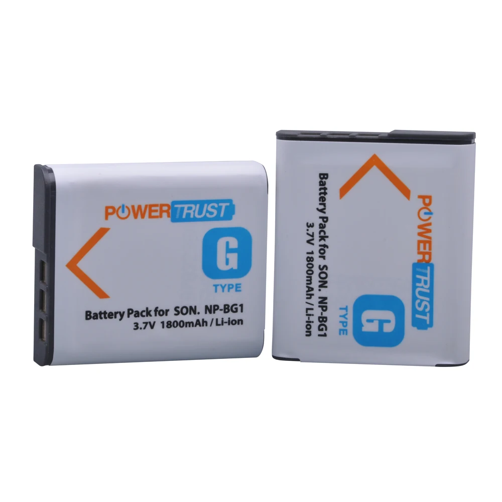 1800mAh Battery with Charger for Sony NP-FG1 NP-BG1 for Sony Cyber-Shot DSC W220 H55 HX9V HX20V HX5V H20 W300 H50 HX400 W55