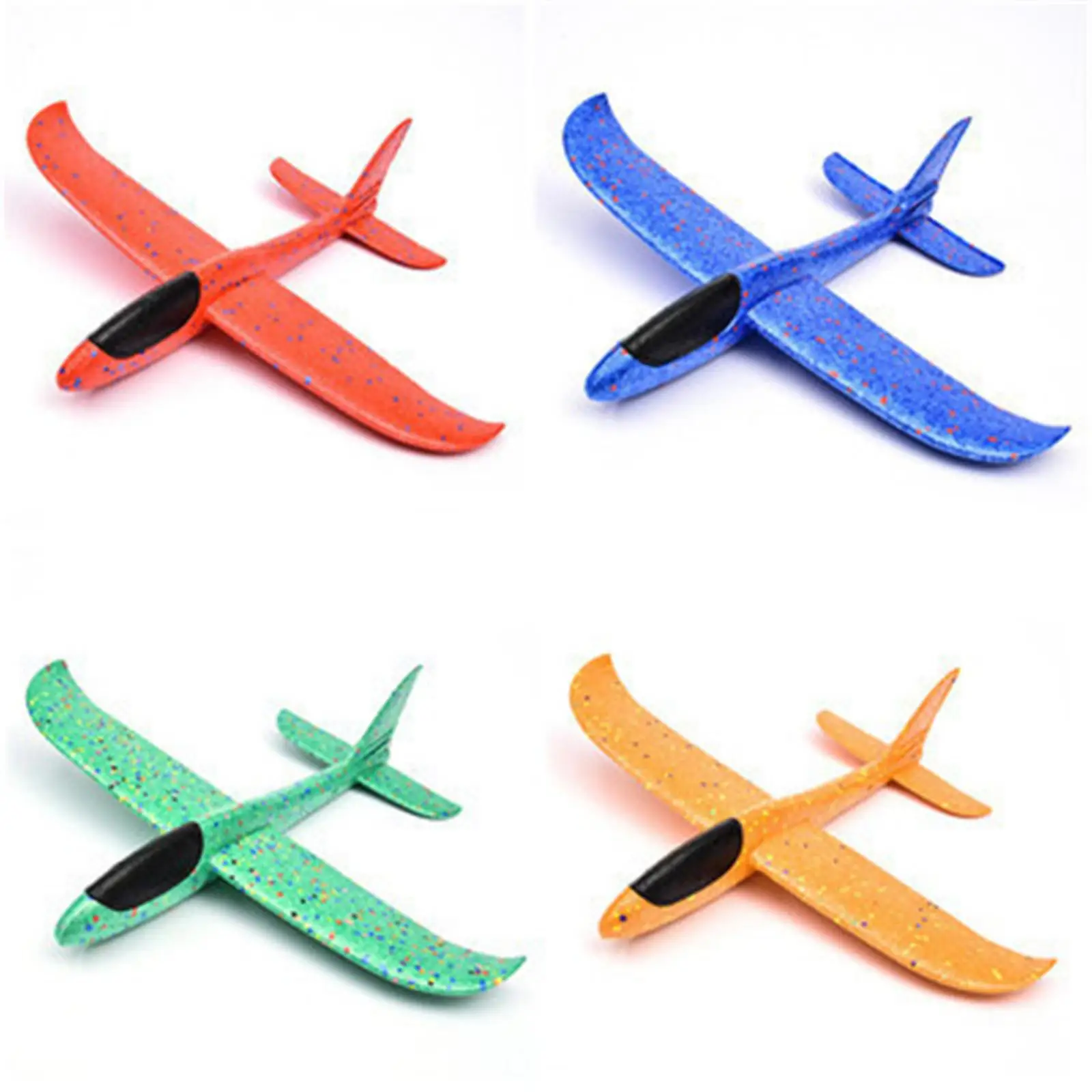 Hand Throw Foam Glider Plane for Kids Aircraft Toy with LED Upgrade 35cm Flying Toy for Boys Girls Outdoor Party Game Gift