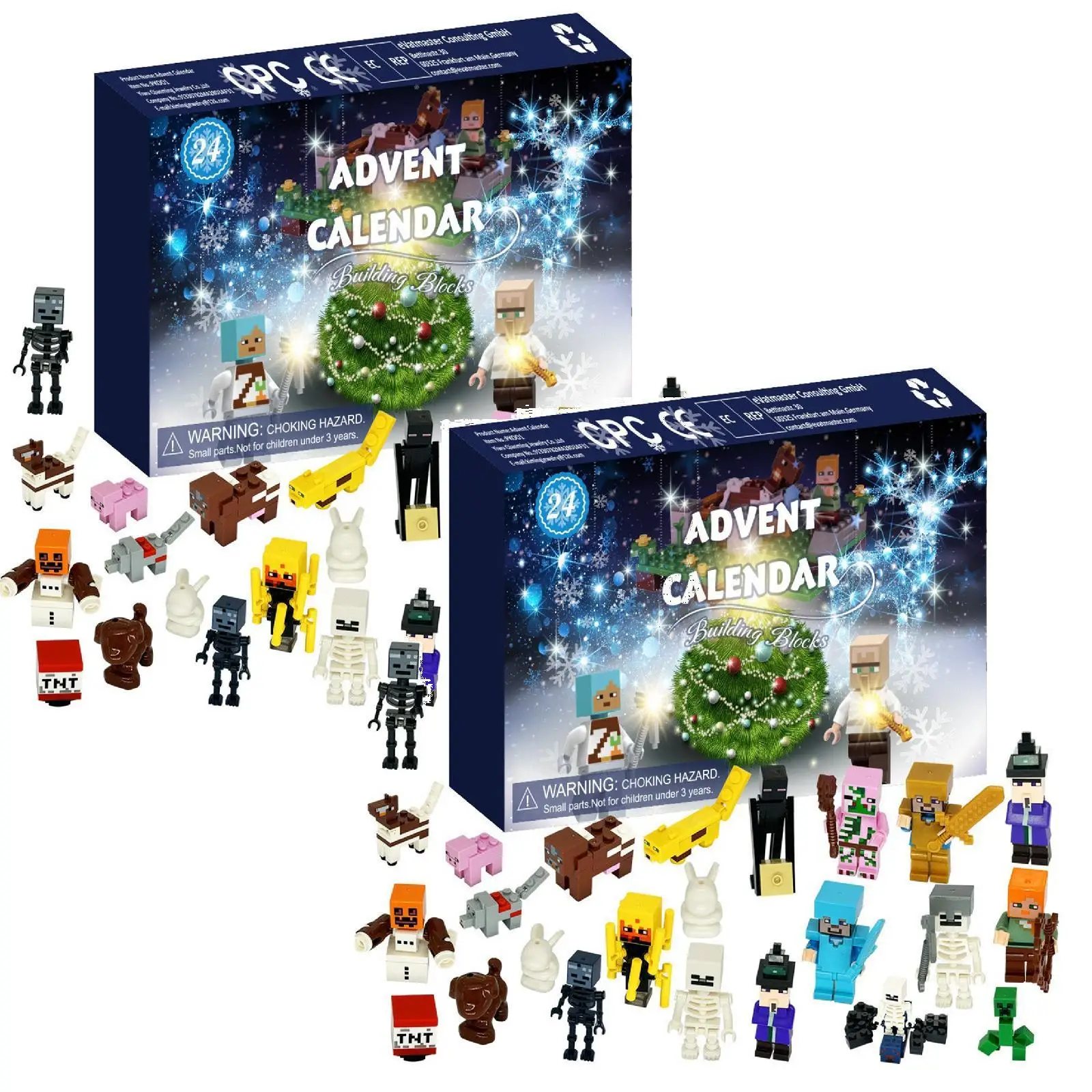 2024 Halloween Christmas Calendar Toy -24 Day Countdown Calendar, Kit Includes 24 Characters, Surprise Gifts For Children & Fans