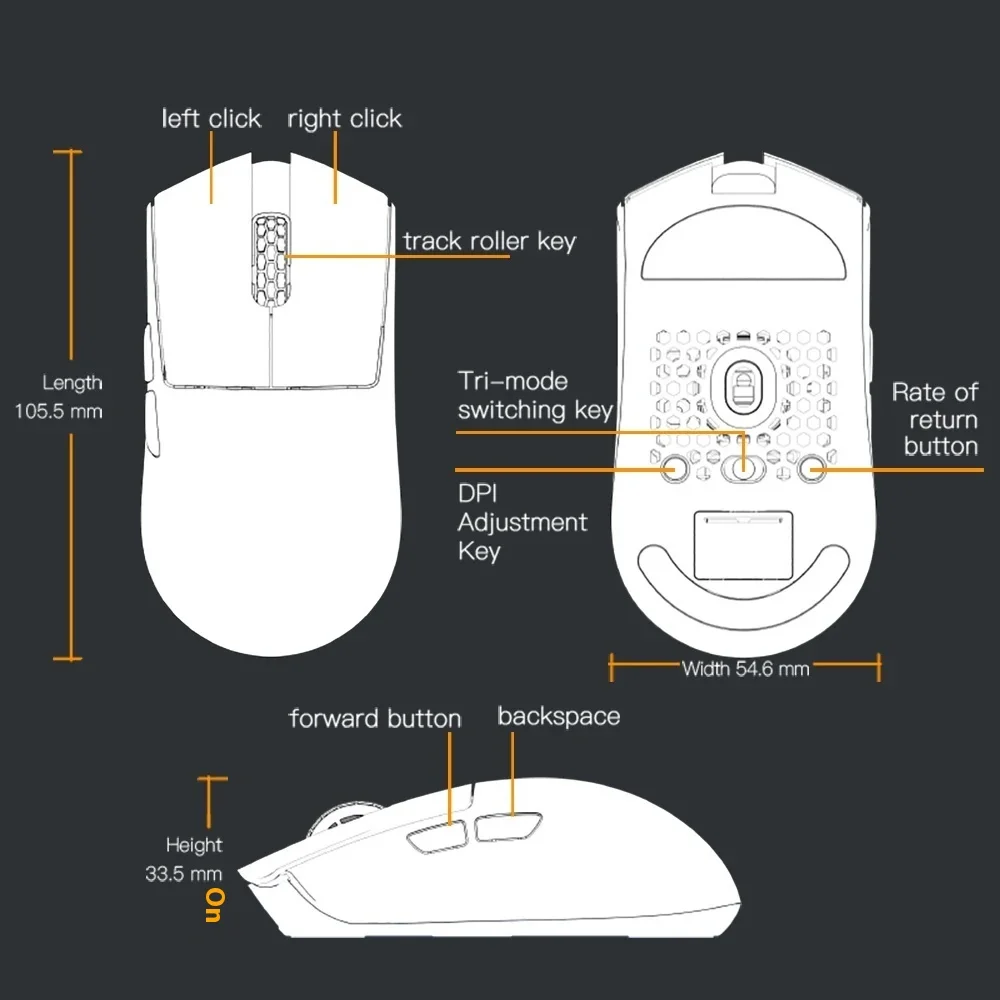 Imagem -05 - Darmoshark m3 Micro Mouse para Jogos 8k sem Fio Bluetooth Mouse para Jogos 26000dpi Pam3395 Nórdico N52840 Ttc Computador de Escritório Notebook