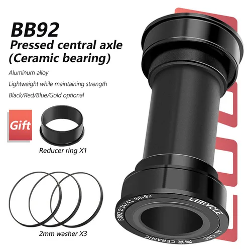 Soporte inferior para bicicleta de montaña y carretera, BB a presión, 86-92mm, eje de bicicleta, rodamiento de cerámica, bielas, eje Central para Shimano/Sram/GXP